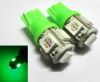 Olcsó LED műszerval izzó T10 Zöld 12v 5x5050SMD (IT9934)