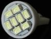 Olcsó LED Car Dashboard Light T10 Cold White 12v 8x3020SMD (IT9935)
