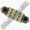 Olcsó LED izzó Szofita 39mm 12x3528 SMD *Meleg Fehér* (IT9774)