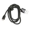 Olcsó Omega iPhone5G Lightning USB cable 1m *Black Leather* 2.4A (IT13427)