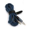 Olcsó Jack(3.5)-jack(3.5) 4-pin audio cable 1m Fabric Blue (IT13612)