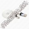 Olcsó USB - microUSB kábel 1m *Lapos* Fehér (IT12726)