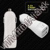 Olcsó Universal 12-24V Car charger Twin socket USB 3100mA *White* (IT9973)