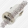Olcsó Bullet Mini Universal-iPhone 12V (CAR) USB charger *White* 1000mA INFO! (IT9110)