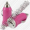 Olcsó Bullet Mini Universal-iPhone 12V (CAR) USB charger *Hot Pink* 800mA INFO! (IT9119)