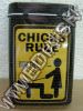 Olcsó Metal Cigarette Box 22x65x95mm *Chicks Rule* (IT10117)