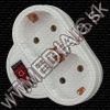 Olcsó Powerline Double Connector splitter with Switch (IT8025)
