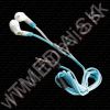 Olcsó Aima AM-2128 Earphone 3.5mm *White-Blue* *Silicone* (IT10013)