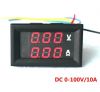 Olcsó LED-es voltmérő és árammérő 0-100V 10A piros-piros (IT14313)