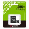 Olcsó Kingston microSD-XC 256GB Class10 UHS-I U1 A1 + adapter (100R/10W) Canvas Plus (IT14856)