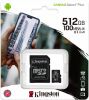 Olcsó Kingston microSD-XC 512GB Class10 UHS-I U3 V30 A1 + adapter (100R/30W) Canvas Select Plus (IT14735)