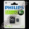 Olcsó Philips microSD-HC Secure Digital card 8GB +ADAPTER Class10 (IT8761)