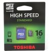 Olcsó Toshiba microSD-HC card 16GB Class4 + adapter (IT12662)