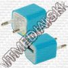 Olcsó Mini iPhone 230V USB charger *Cube* *Blue* INFO! (IT9122)