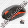 Olcsó Omega Optical Mouse WIRELESS 2.4GHz (OM 418) 1000dpi Black-Orange (IT8633)