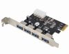 Olcsó PCI Express (x1) USB **3.0** Card 4 port VLI VL805 (IT14046)