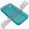 Olcsó Silicone Case (iPhone 4G-4GS) Circle Pattern *Blue* (IT8117)