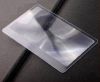 Olcsó Műanyag névjegykártya nagyító 85x55mm (Átlátszó keretes) Fresnel lencse (IT10705)