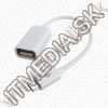 Olcsó USB OTG HOST Cable (USB-Af/microUSB-Bm) 15cm V3 !Info *White* (IT10689)